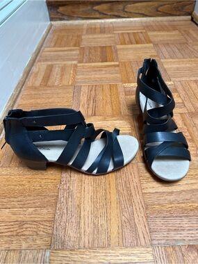 Collection B Black Strappy Heeled Sandals